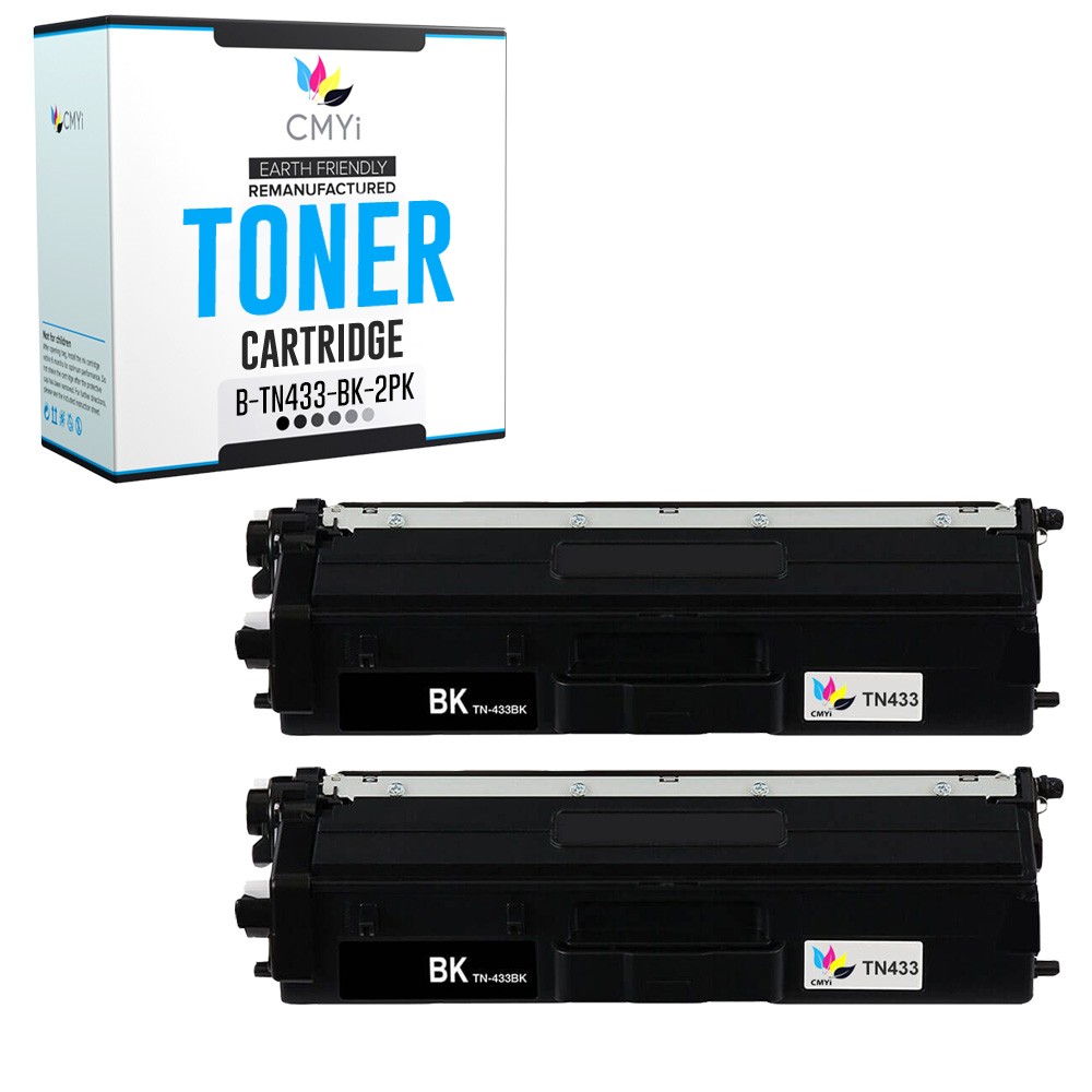 CMYi 2X Compatible TN433 Black Toner Cartridge fits Brother MFCL8895CDW L8900CDW