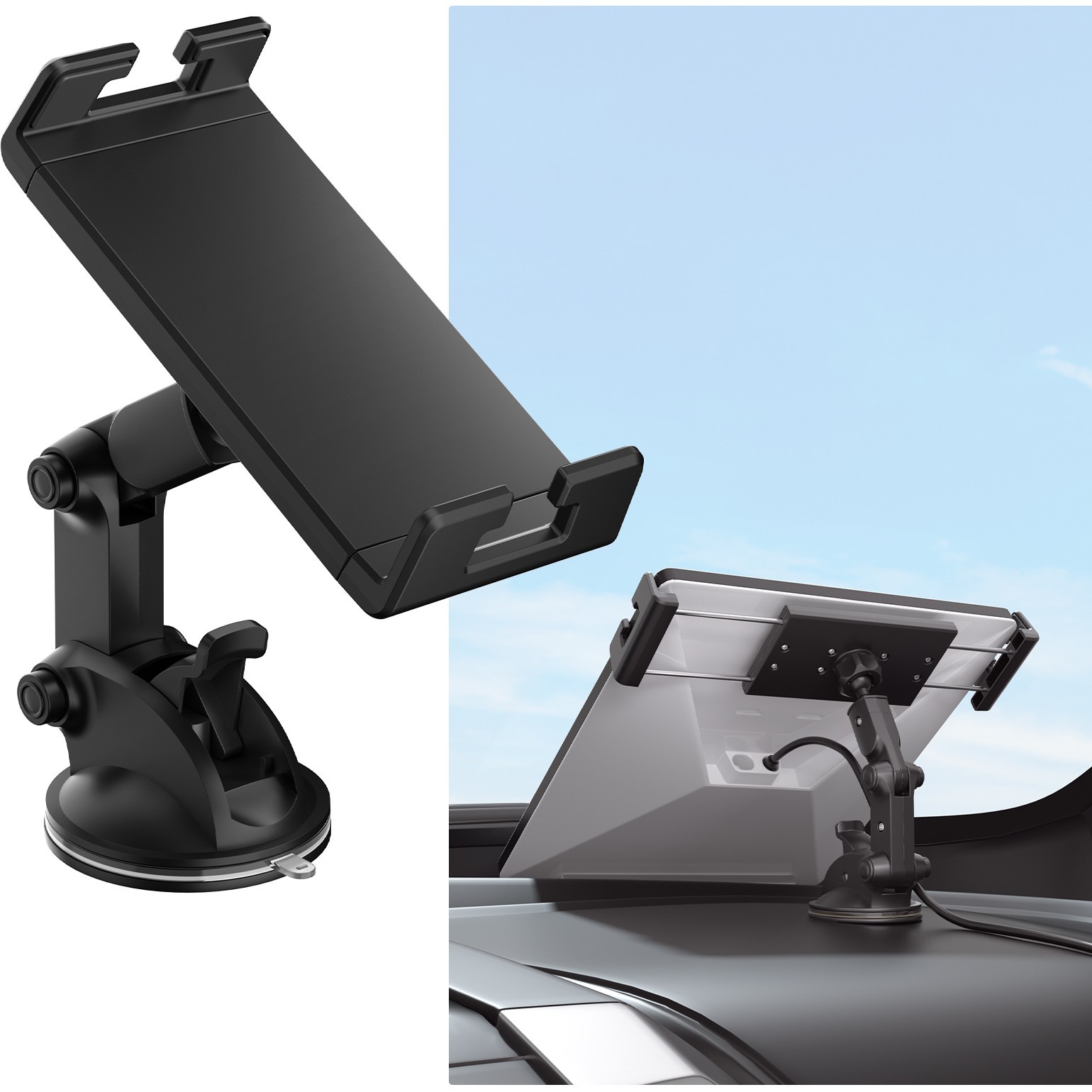JOYTUTUS Starlink Mini Dash Mount Suction Cup, Adjustable Angle Dashboard Holder