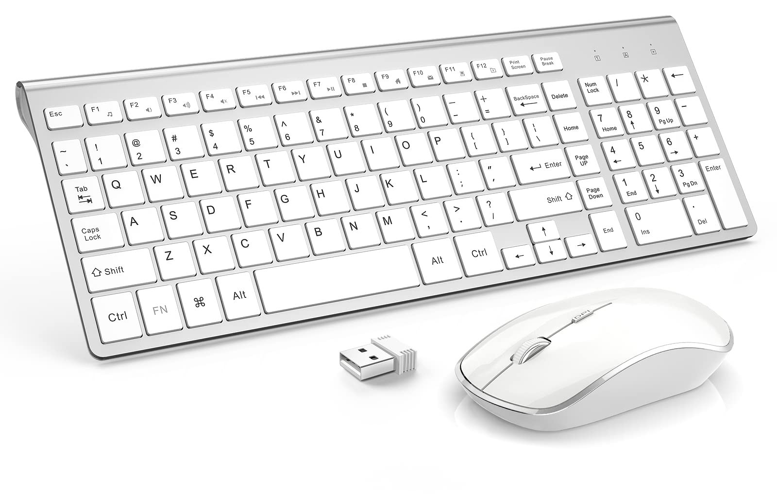Wireless Keyboard Mouse, JOYACCES 2.4G Compact and Ultra Slim Wireless Keyboa...