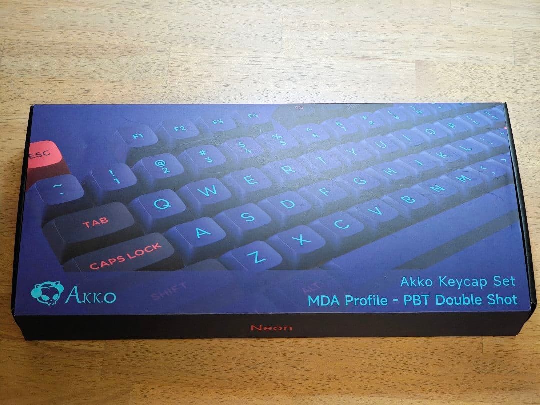 Akko Neon Keycap Set MDA Profile PBT Double-Shot 227 Keys Compatible