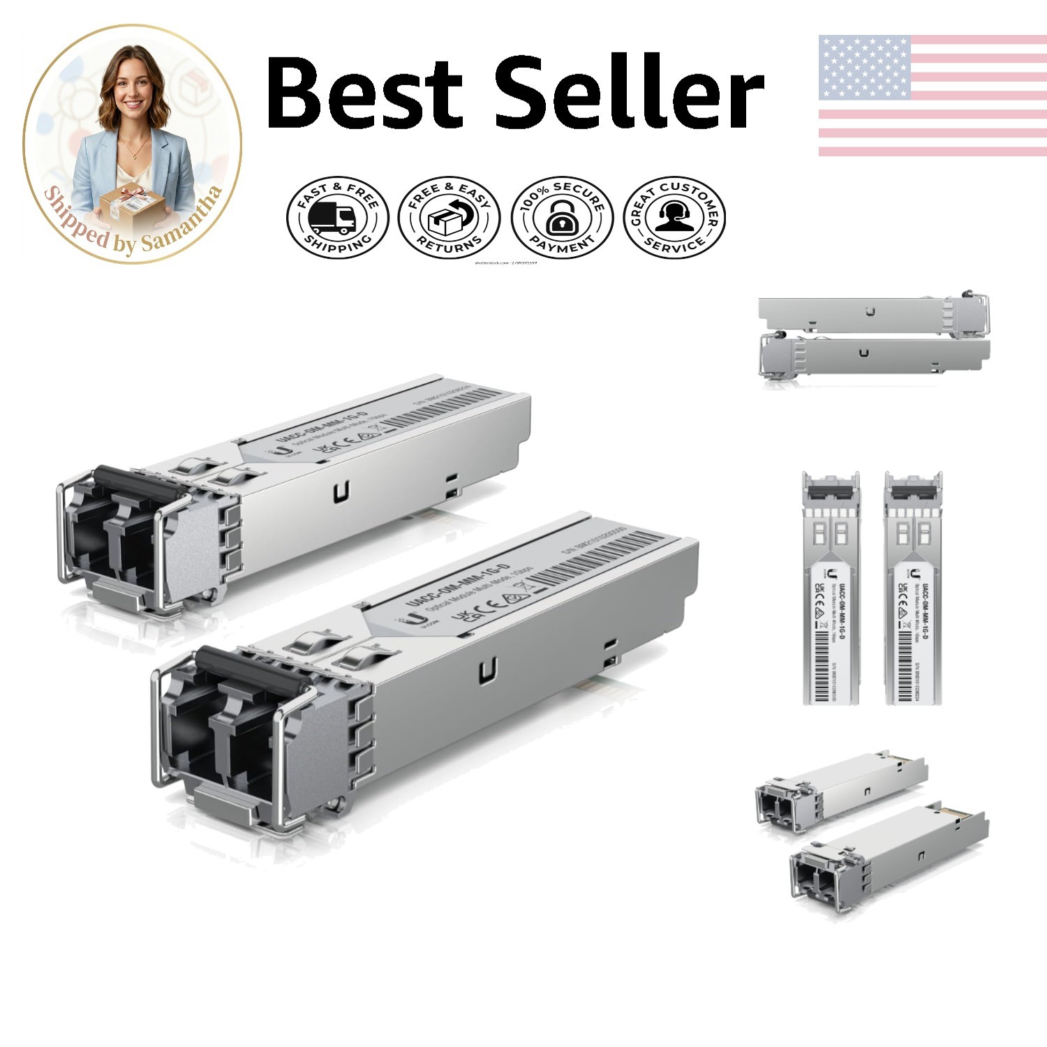 Compact U Fiber Multi-Mode SFP 1G, Touch Control, Long-Distance Connectivity