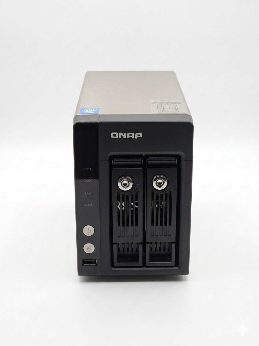 QNAP TS 259 Pro+ 2-Bay NAS Server (Unlocked Drive Bays, No Keys)