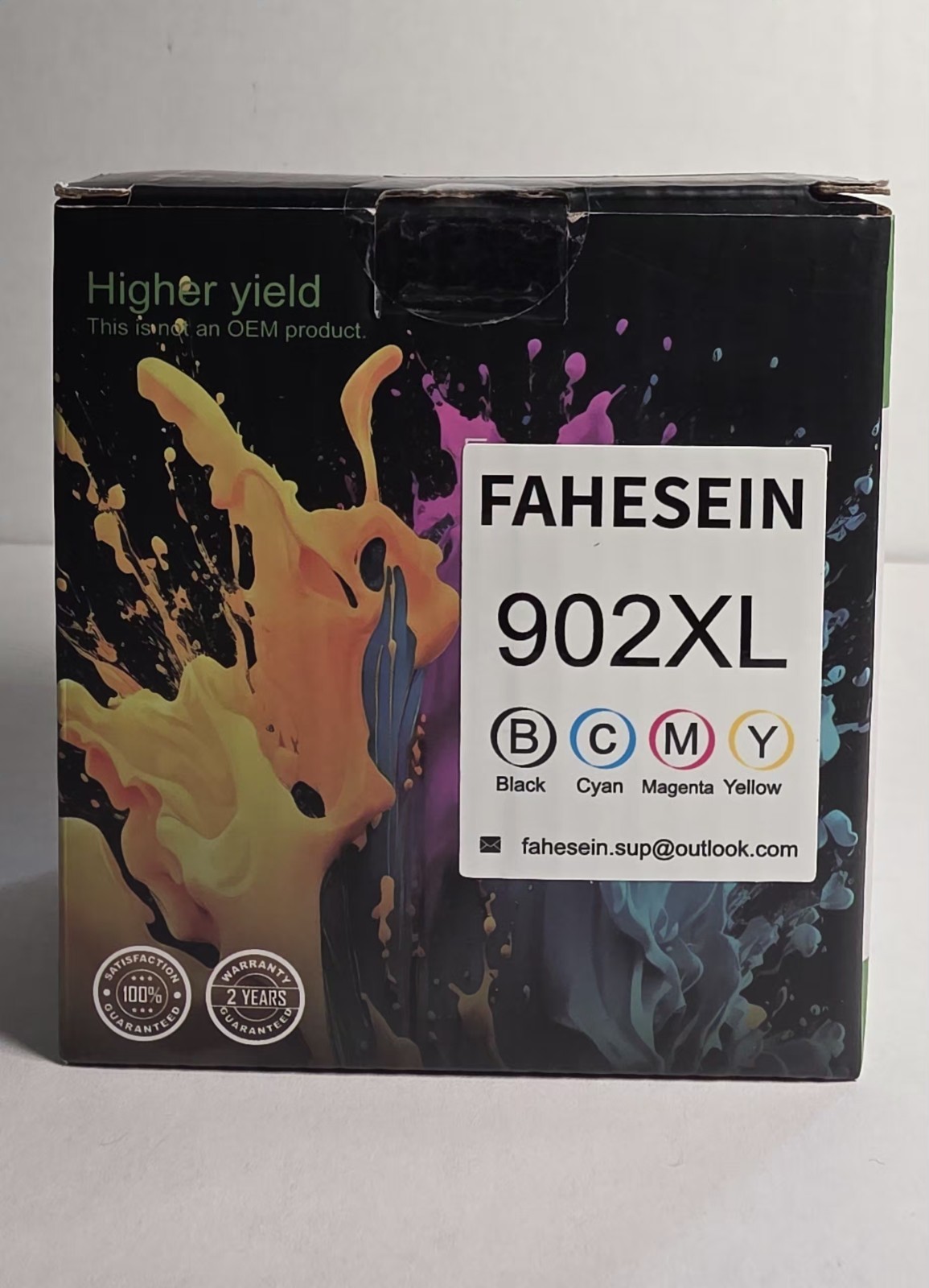 FAHESEIN 902XL Compatible Ink Cartridges 4-Pk (BK/C/M/Y) High Yield Exp 08/2027