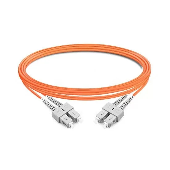 [2pcs] 1M‑10M SC UPC to SC UPC Duplex OM2 LSZH Multimode Fiber Patch Cord LAN