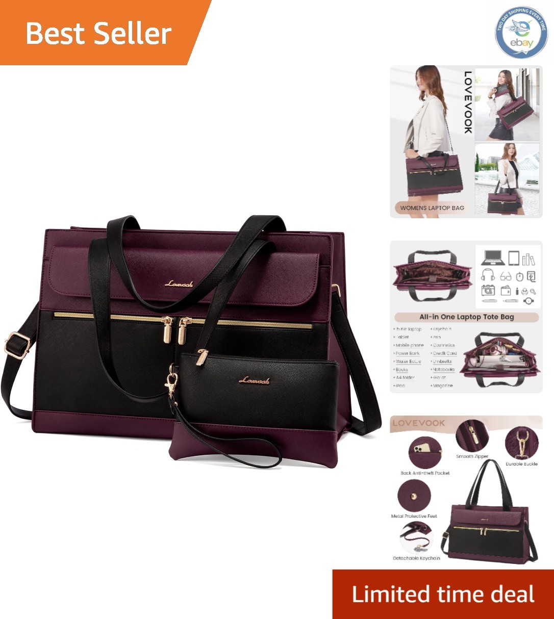Professional Women’s Laptop Briefcase – Stylish & Practical with Organizer