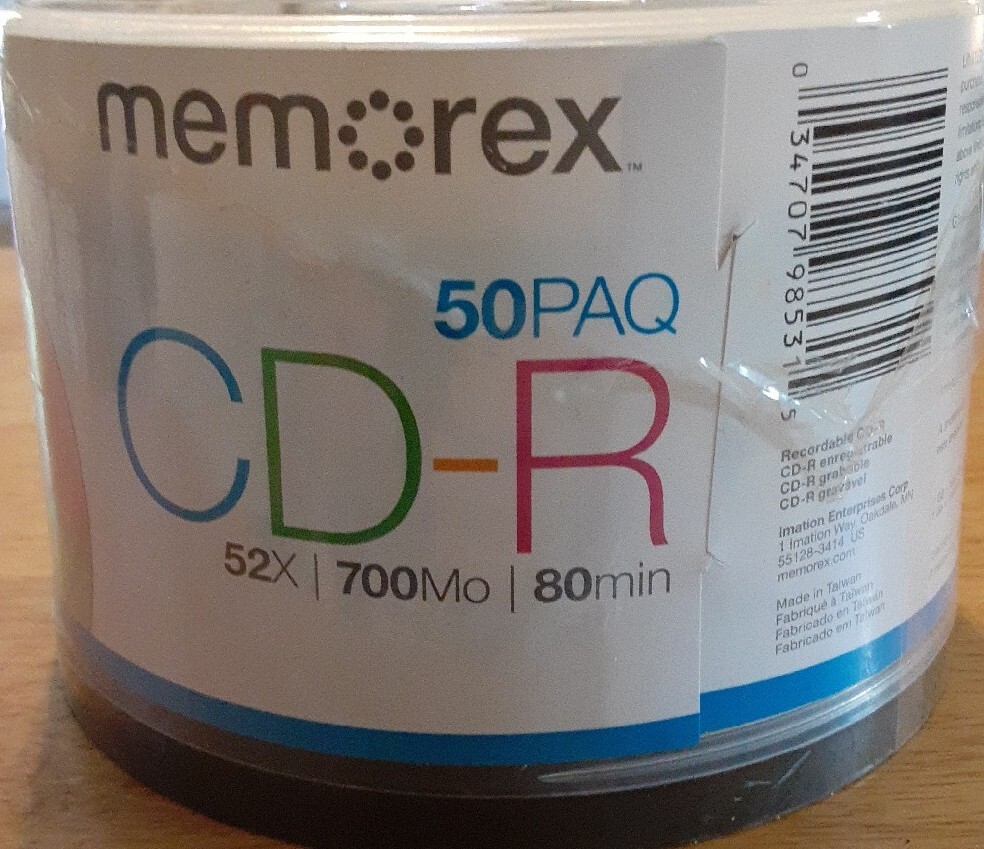 Memorex CD-R 50 PACK 52x 700Mo 80min Couleurs Mode - NEW