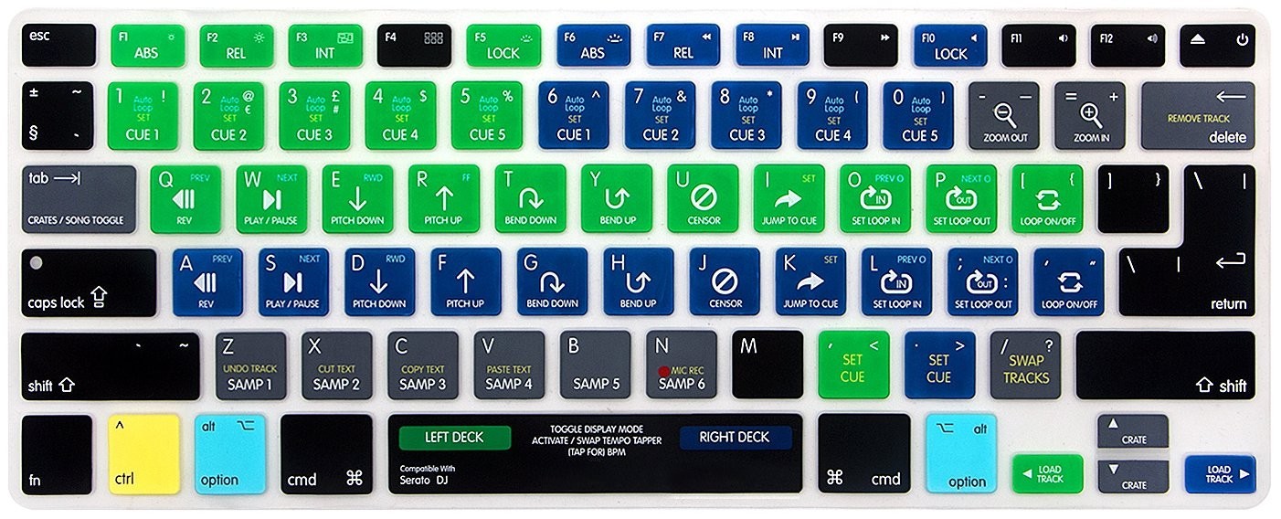 Serato DJ Silicone Keyboard Cover for MacBook Air 11/13 Pro 13/15/17  US