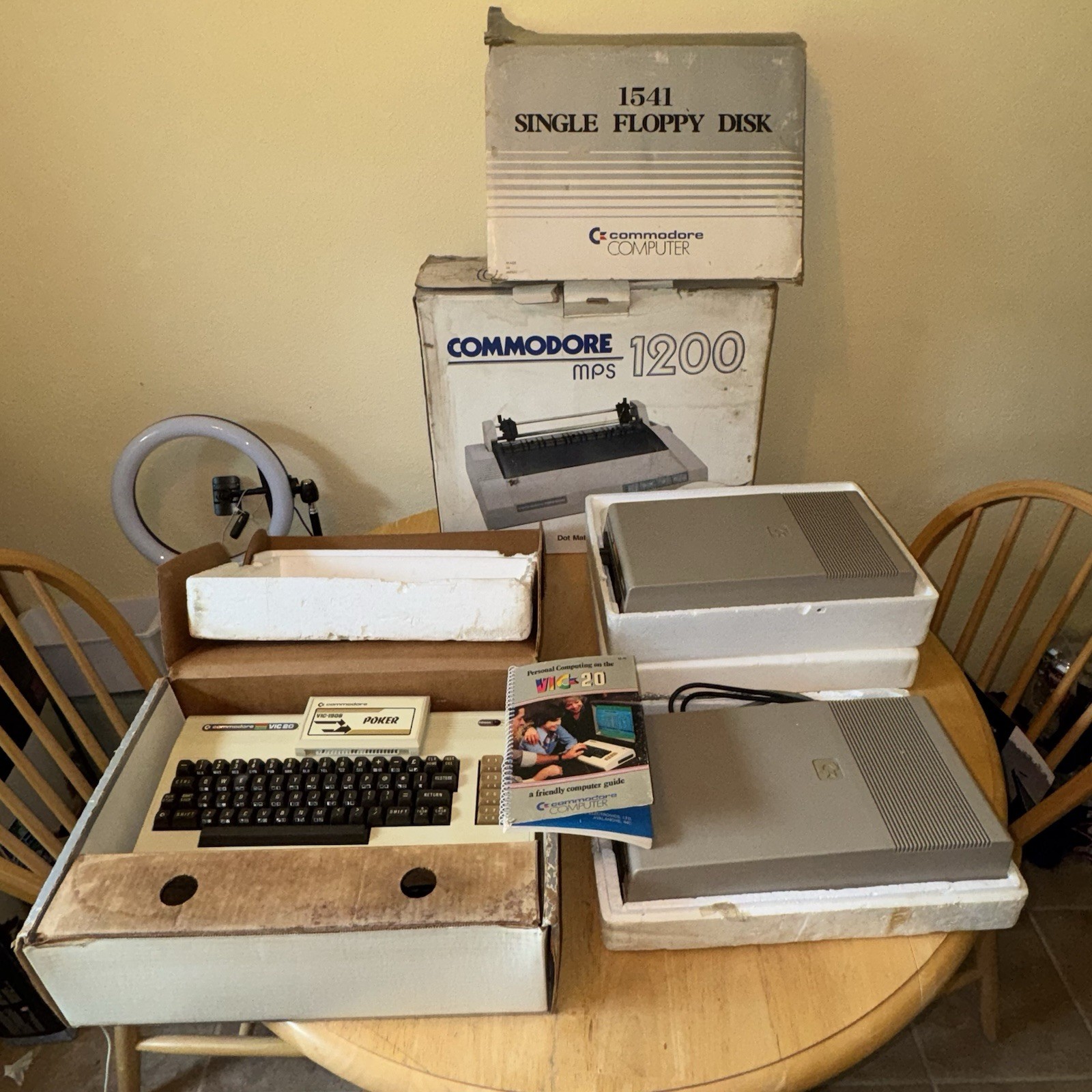 Commodore VIC-20 Computer, 2x 1541 Drives, MPS 1200 Printer, Cables, Untested