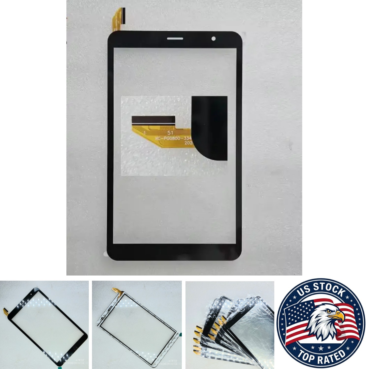 Capacitive Touch Screen Digitizer Compatible Universal 7-10 Inch Tablet - black