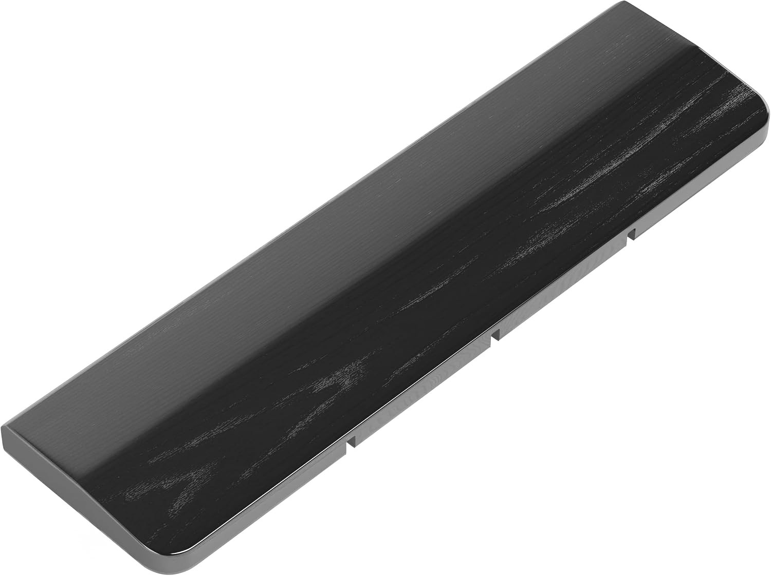 Wooden Wrist Rest 12 inch Black Lacquered Keyboard Palm Rest Compact 20mm Thick
