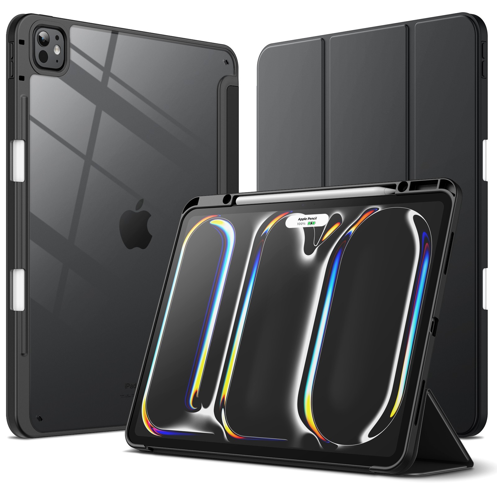 Case for iPad Pro 13-Inch M5/M4 (2025/2024) with Pencil Holder, Auto Wake/Sleep
