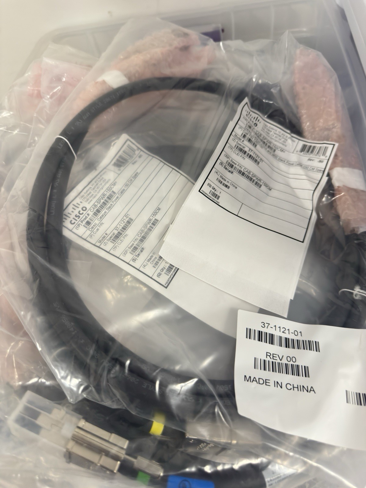Lot of 5 Cisco CAB-SPWR-150CM Stack Power Cable 37-1121-01