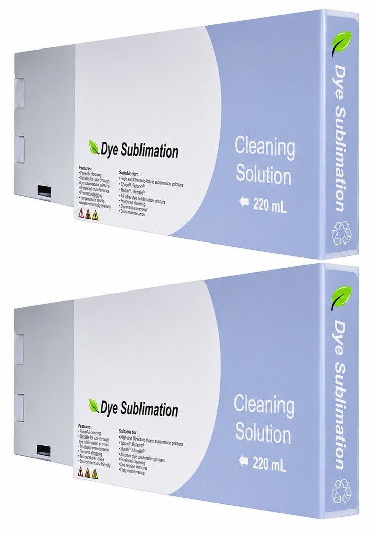 2 PREMIUM COMPATIBLE ROLAND WATER BASED CLEANING CARTRIDGE 220ML DYE SUBLIMATION
