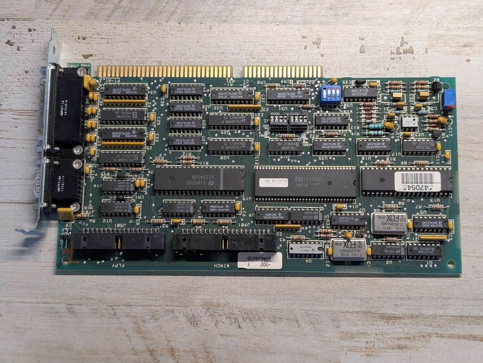 Vintage ISA Multi-I/O Controller Card Floppy Hard Drive Parallel Serial