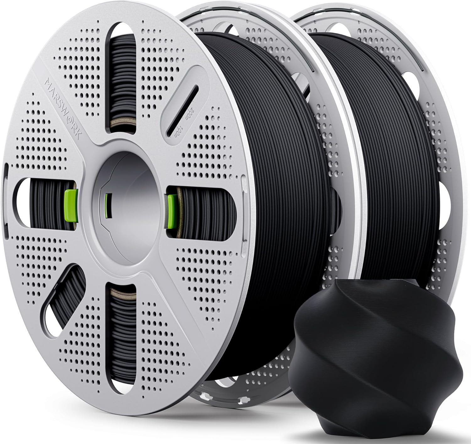 Matte PLA Filament with Quick-Swap Reusable Spool 2Kg (4.4Lbs), 1.75Mm 3D Printi