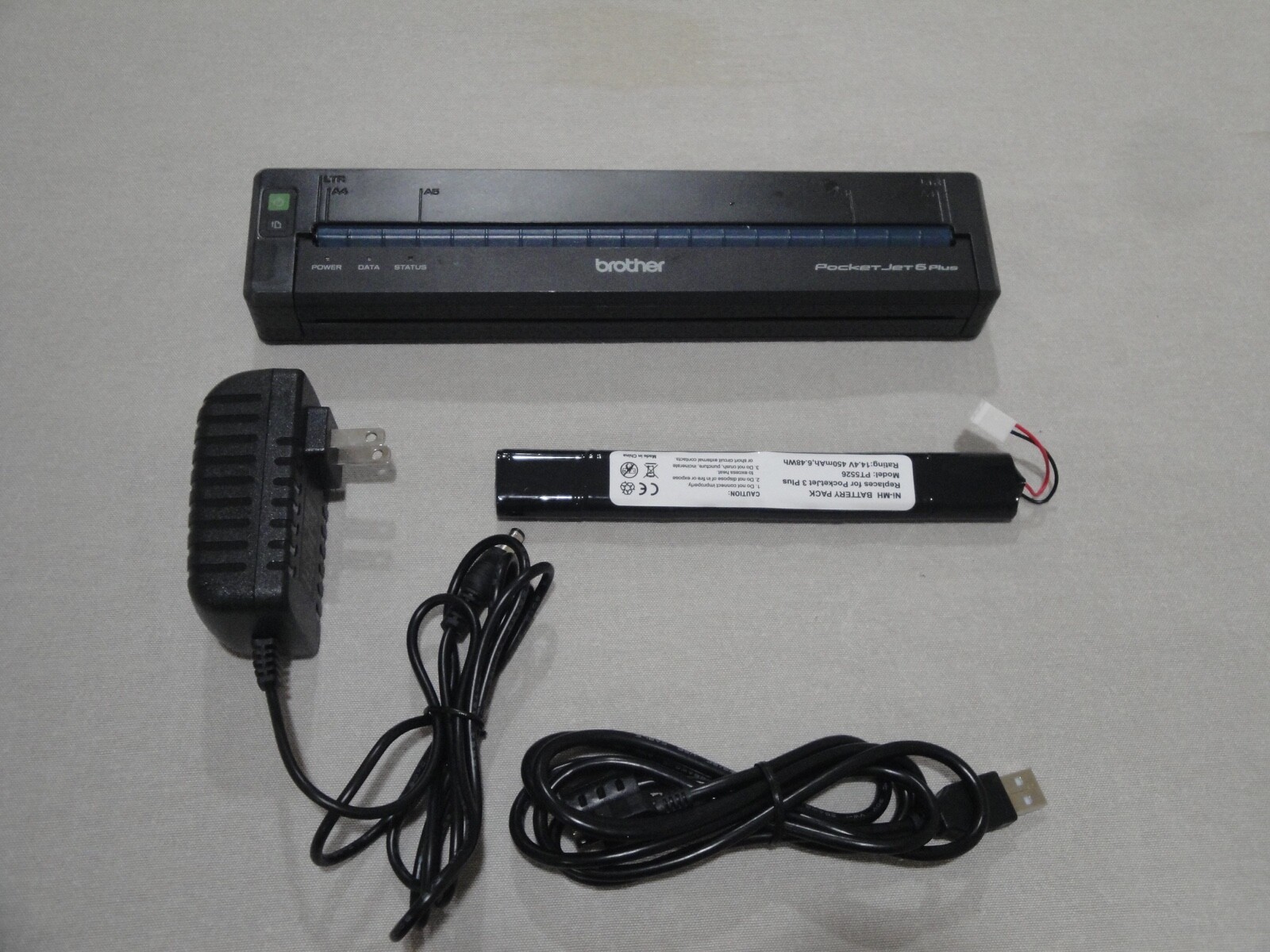 Brother Pocketjet 6PLUS/623 Mobile Thermal Printer new Battery AC adapter USB