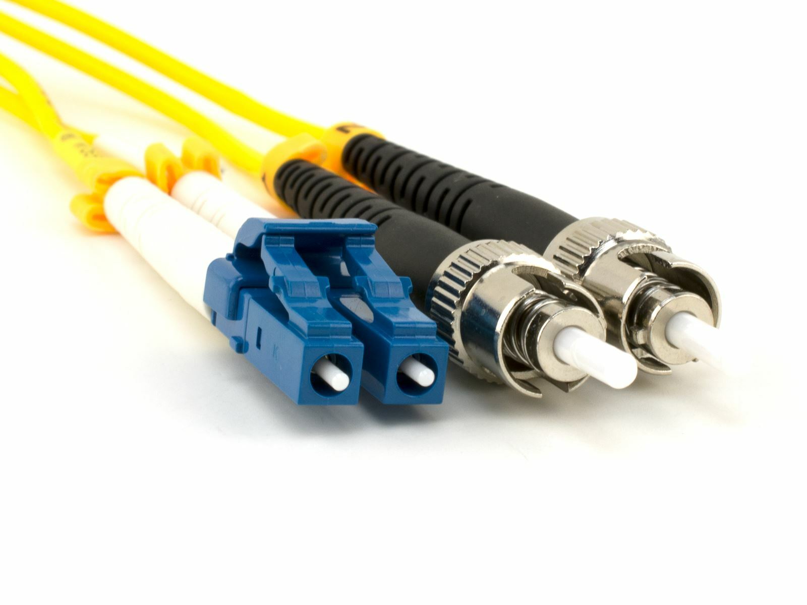 20 PACK LOT 2m LC-ST Duplex 9/125 OS2 Singlemode Fiber Cable OFNR Yellow 6FT