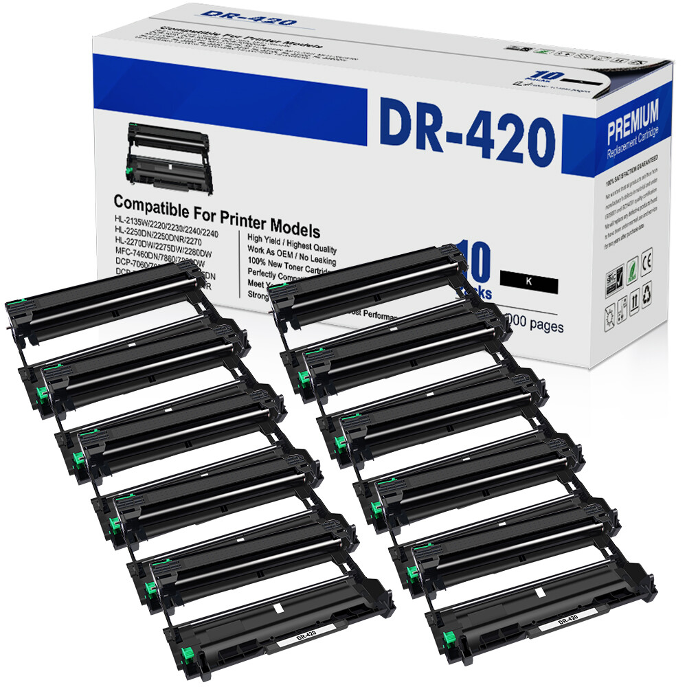 10PK DR420 DR-420 Drum Unit Compatible For Brother HL-2220 HL-2230 MFC-7860DW