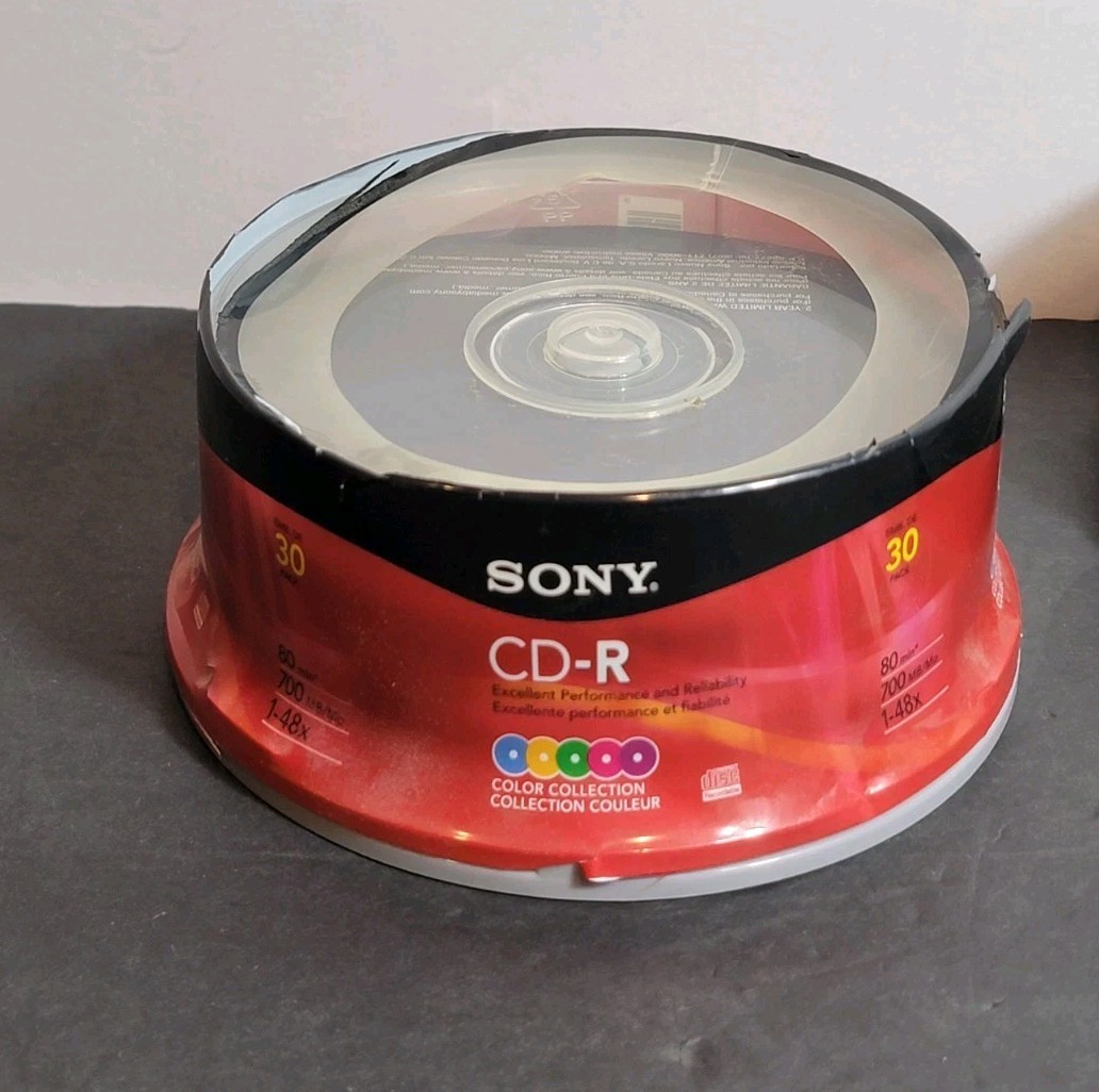Sony / Memorex Blank Music CD-R CDR Color Collection 80min (2) 30 Packs Disc