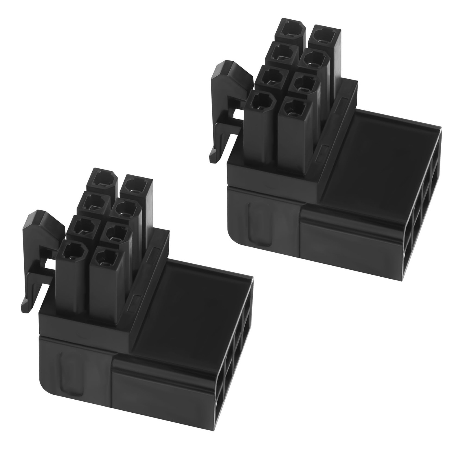 2 PCS ATX 8 Pin 90 Degree Angle Type A Motherboard CPU Power Adapter