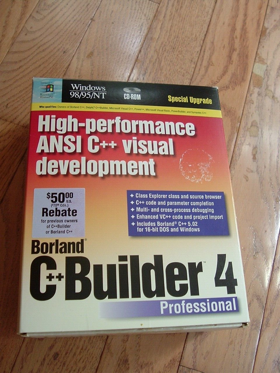 NEW Borland C++ Builder 4 Professional Upgrade; Disks Books w/Authorization KEY