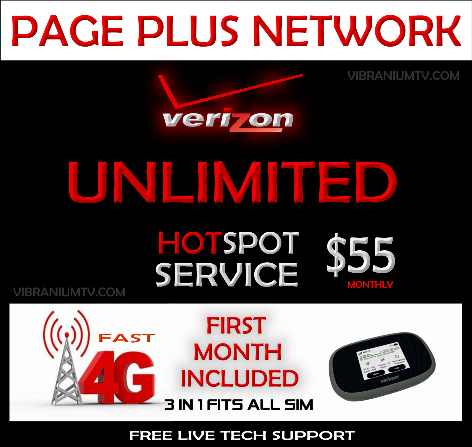 Verizon Unlimited Hotspot 💥 30 Day Service 💥 Inseego 8800 💥 200GB DATA