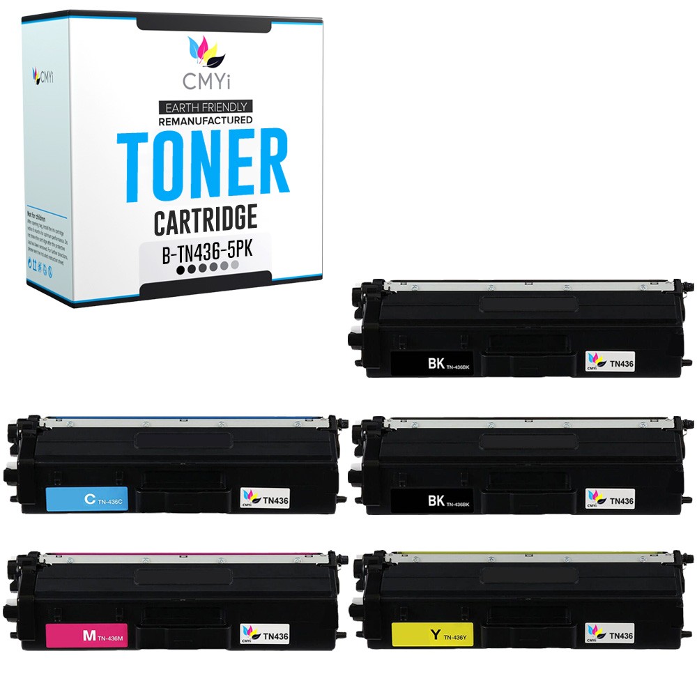 CMYi 5X Compatible TN436 Printer Cartridges fits Brother HLL8360CDW MFC-L8895CDW