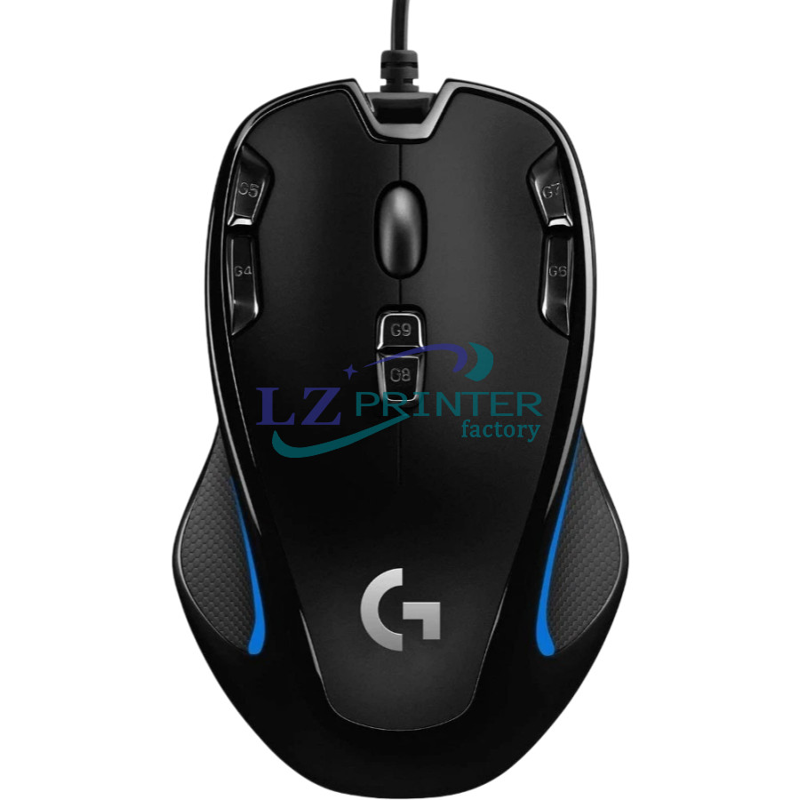 For Logitech G300s Optical Ambidextrous Gaming Mouse 9 Programmable Buttons used