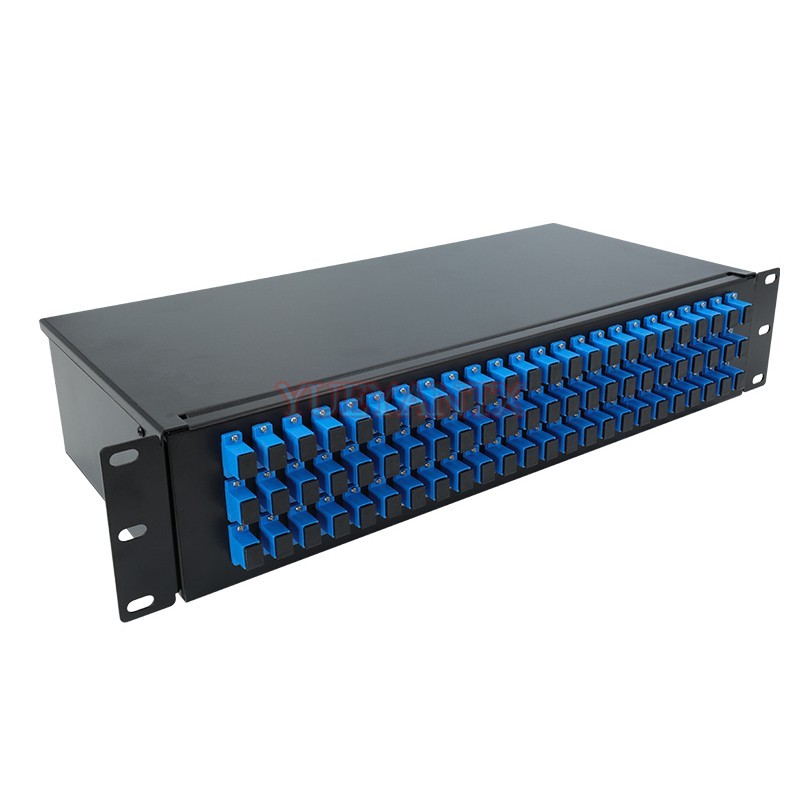 72 Core Fiber Optic Terminal Box SC UPC APC OM3 OM4 72 Port Patch Panel Pigtails