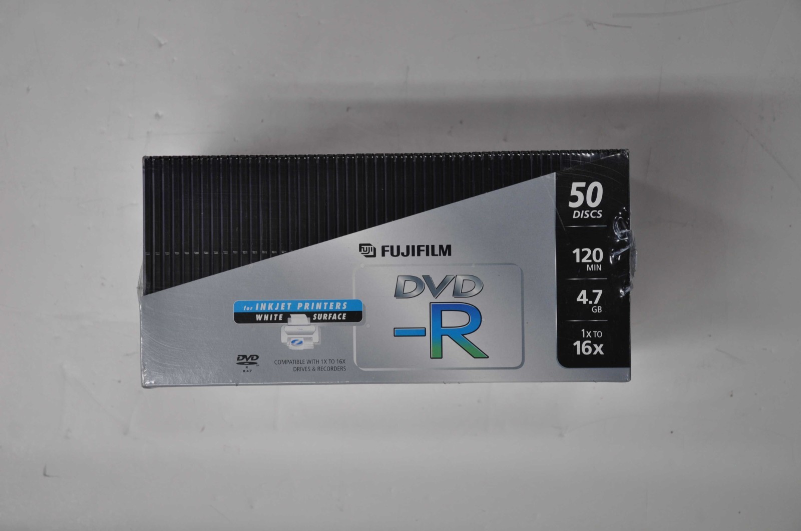 NEW FUJIFILM - Fuji Film DVD-R Recordable 4.7 GB 120 Min16X White Inkje