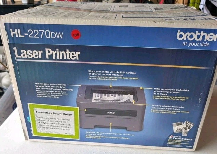Brother HL-2270DW Wireless Monochrome Laser Printer NEW Sealed