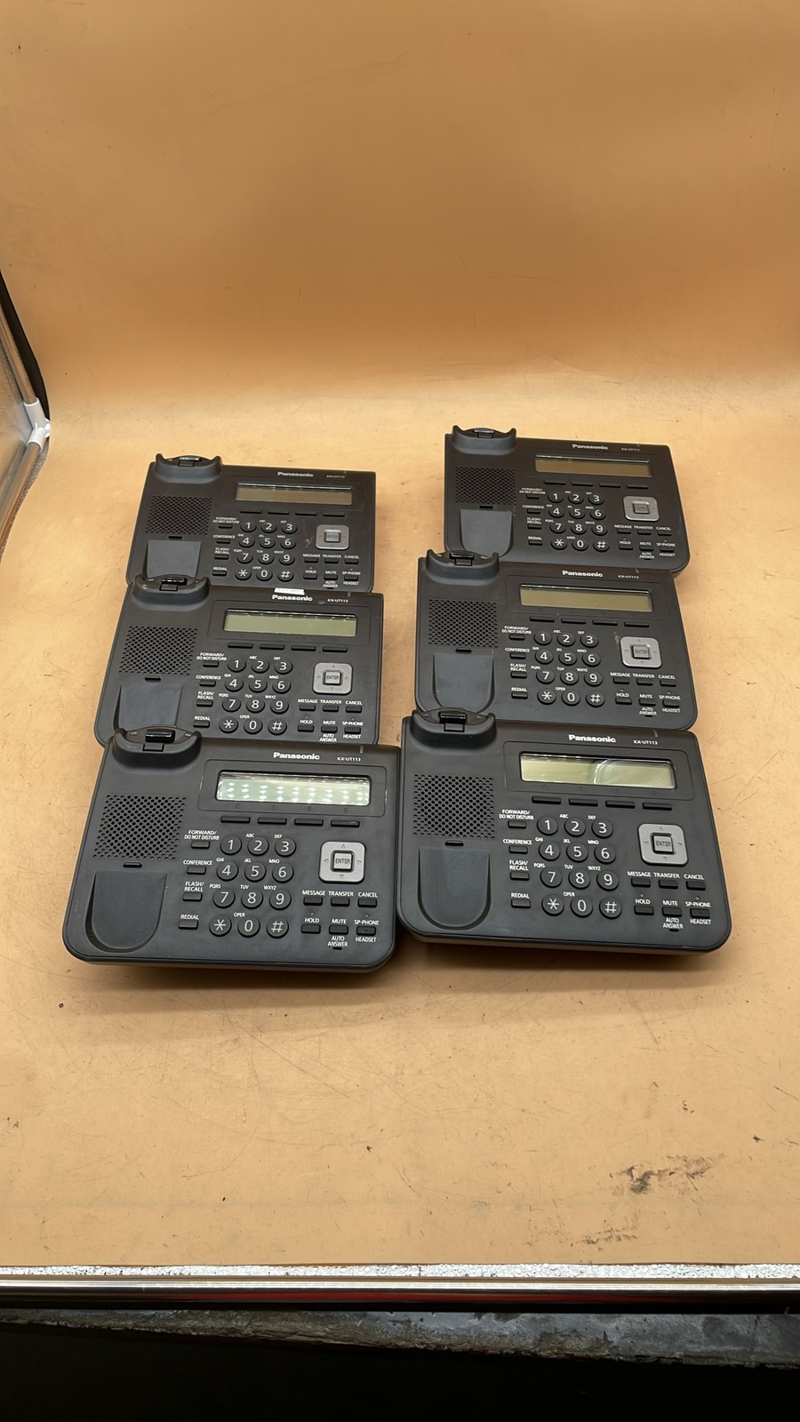 Panasonic KX-UT113-B IP SIP Desk Telephone VoIP Office Phone Base Only Lot of 6