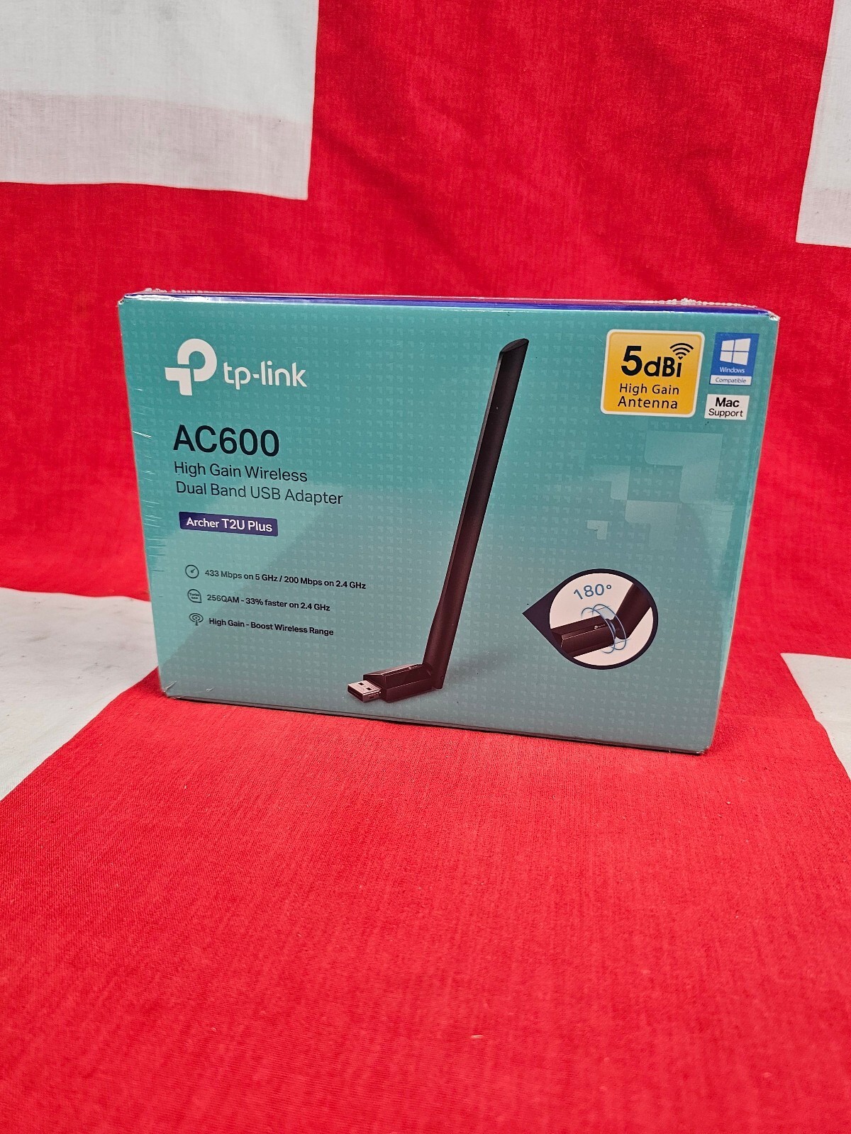 TP-Link AC600 High Gain Wireless Dual Band USB Adapter with 5dBi Antenna