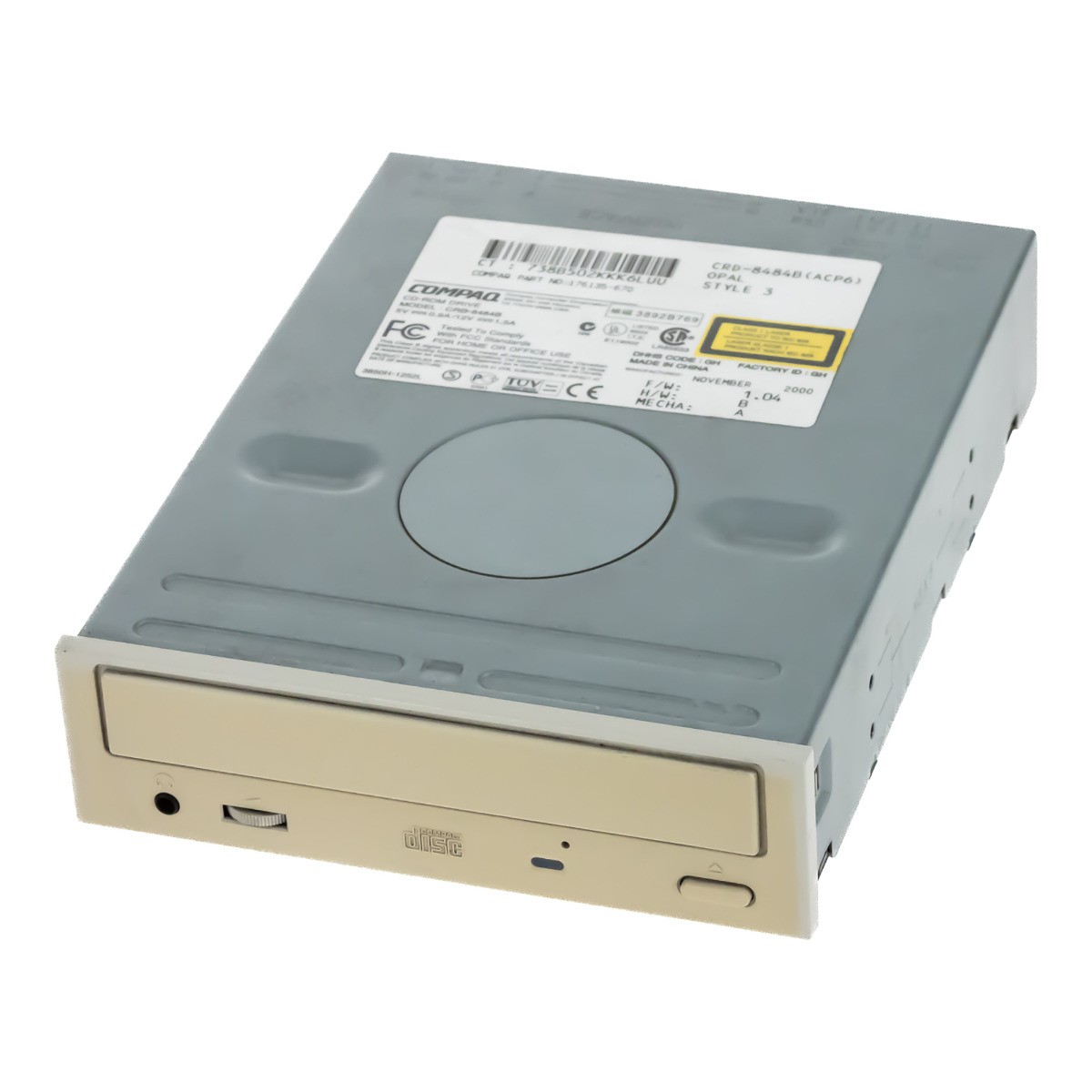 Internal Drive COMPAQ 176135-670 CRD-8484B CD-ROM DRIVE IDE 5.25 Inch