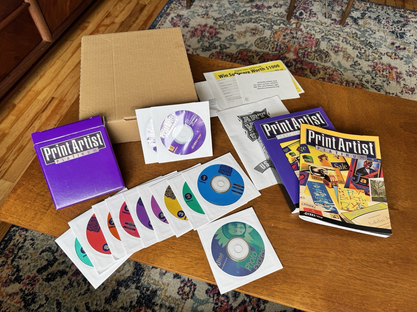 Print Artist Platinum PC CD Rom Software-Rare Vintage Windows 1998