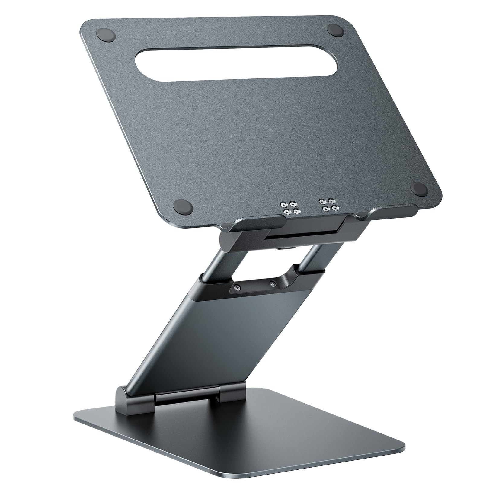 Nulaxy Pull-Out Height Adjustable Laptop Stand for Desk, 22 compact, A-Gray