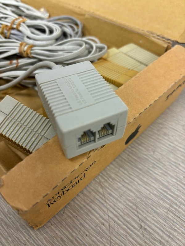 13x Farallon PhoneNet Din-8 Apple Talk Network Adapter w/ Cables (Lot)