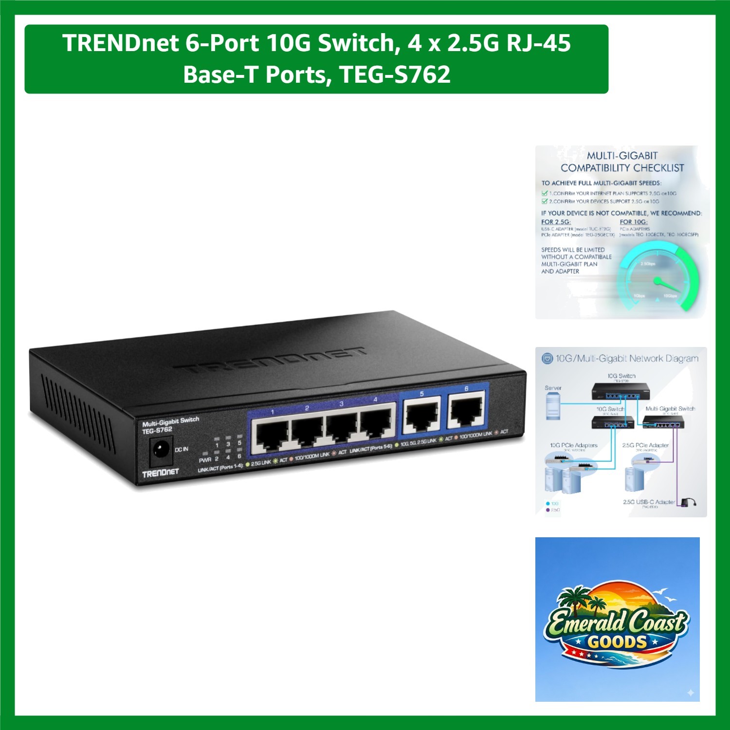 High-Performance 6-Port 10G Switch: TEG-S762 - Lifetime Protection Included
