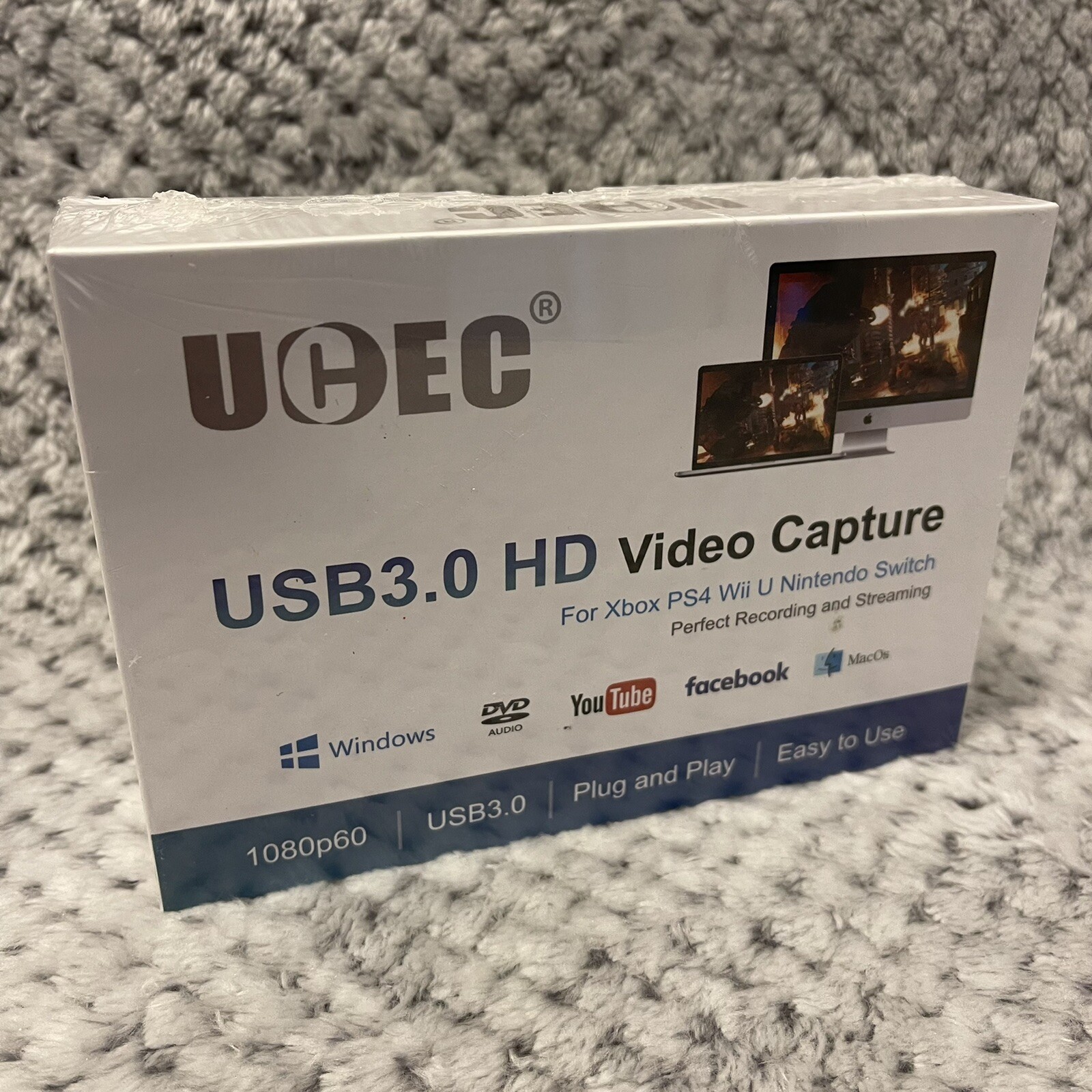 UCEC HD USB 3.0 Video Game Capture 1080p60 Stream & Record New & Factory Sealed