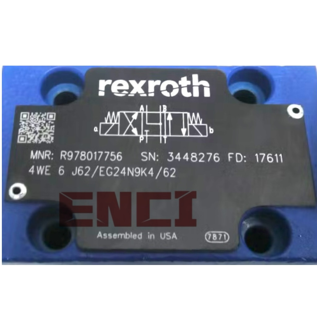 4WE 6 J6X/EG24N9K4/62 R978017756 Bosch Rexroth Valve 4WE6J62/EG24N9K4/62