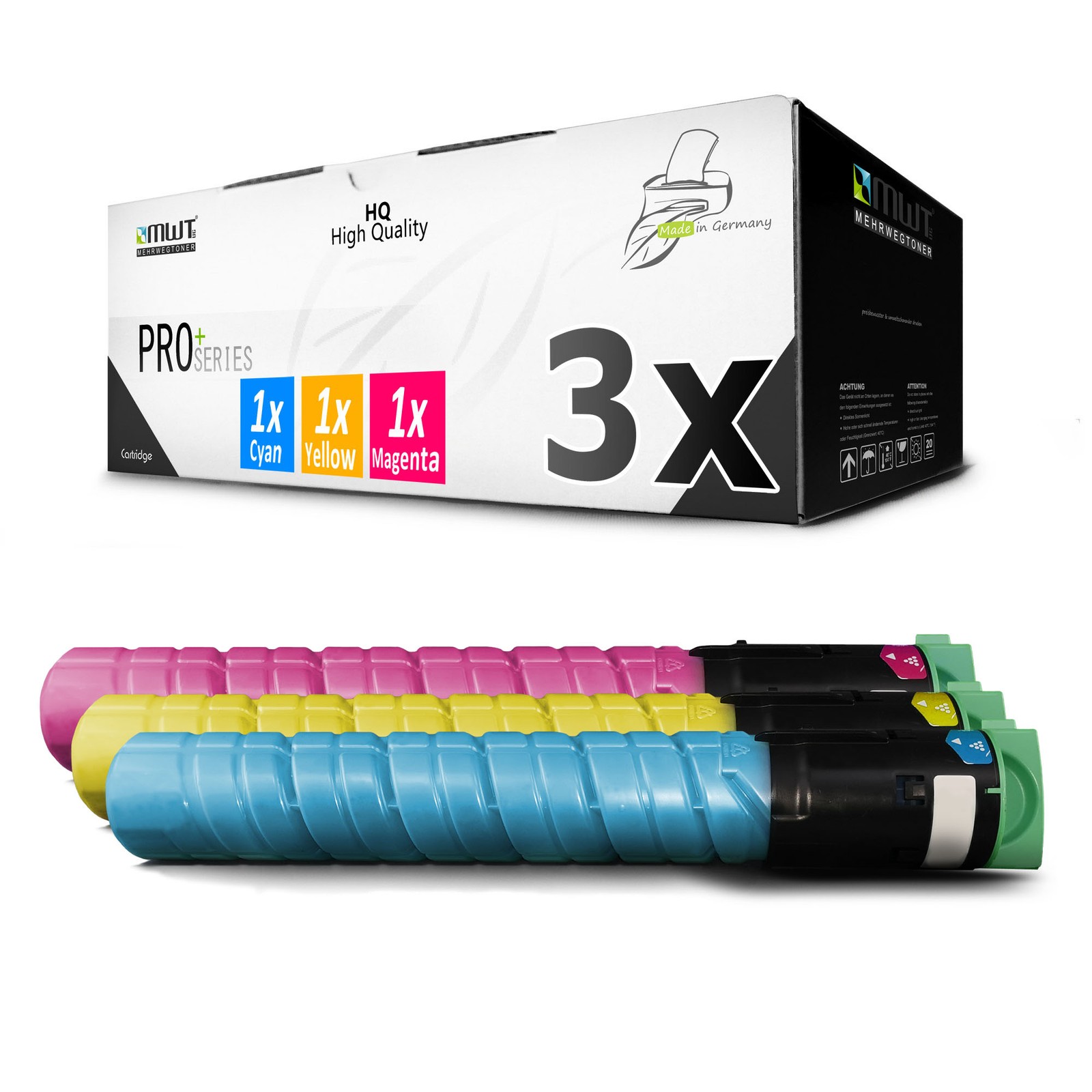 3x per Cartridge for Ricoh Aficio MP C-2050-spf C-2030 C-2530 C-2550-spf