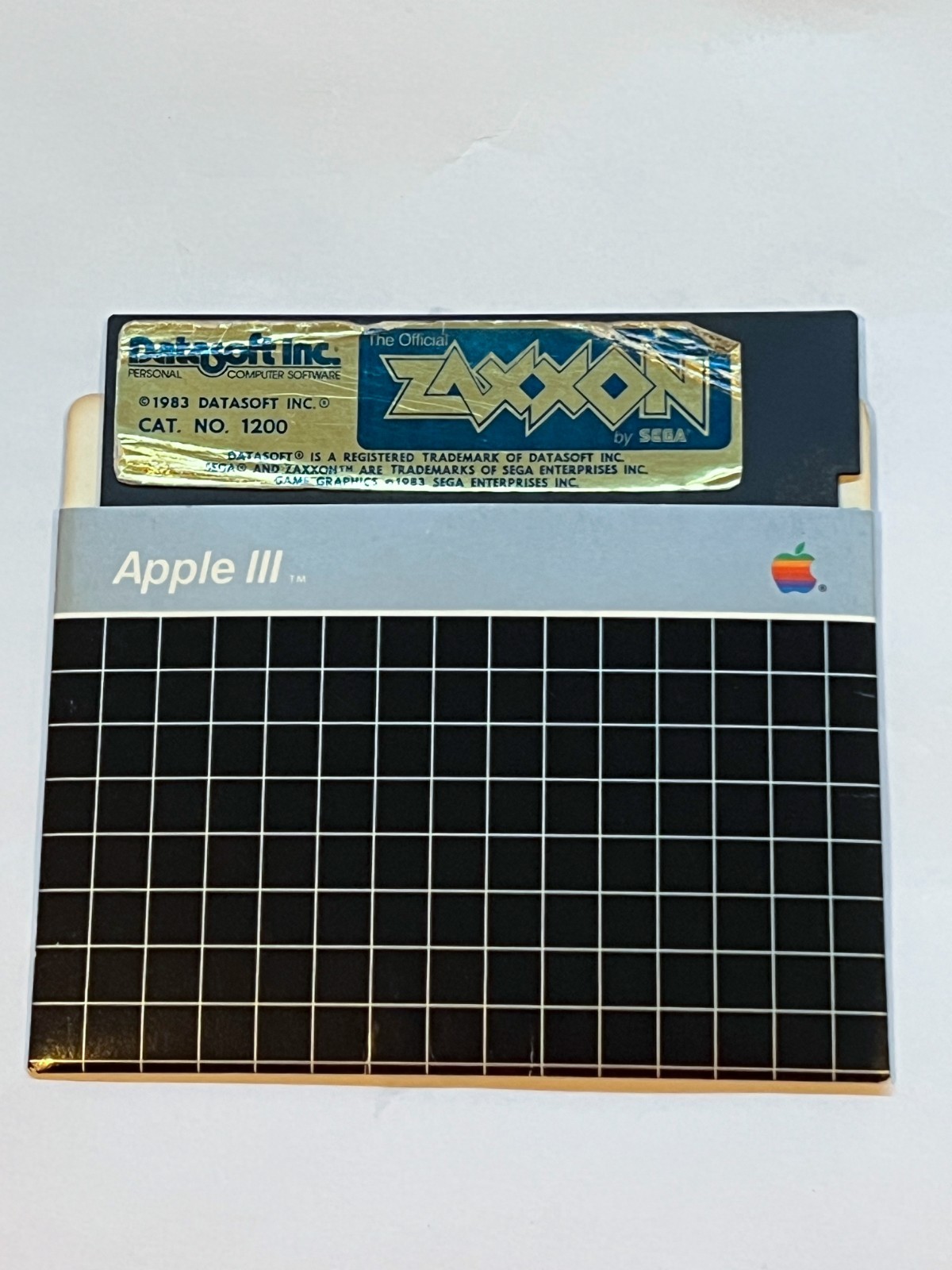 1983 Datasoft The Official Zaxxon by SEGA for Apple II Vintage Gaming Disk Only