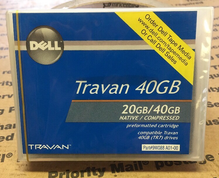 Dell Travan 40GB TR7 Data Cartridge Preformatted 9W088
