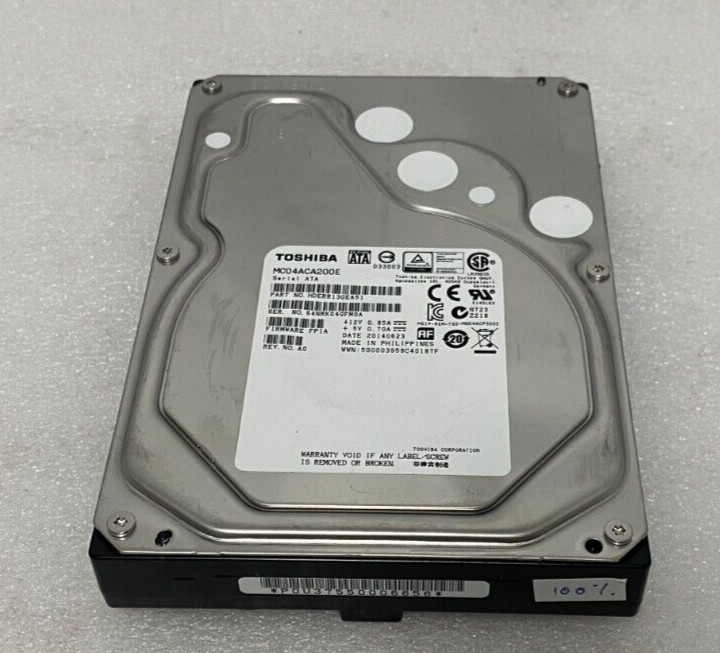 Toshiba MC04ACA200E 2TB 7.2K RPM 128MB 6GBPS 3.5" SATA Hard Disk Drive