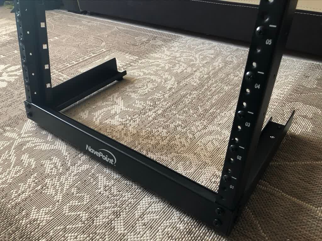 NavePoint 2-Post Open Frame Desk Server Rack 19" 6U