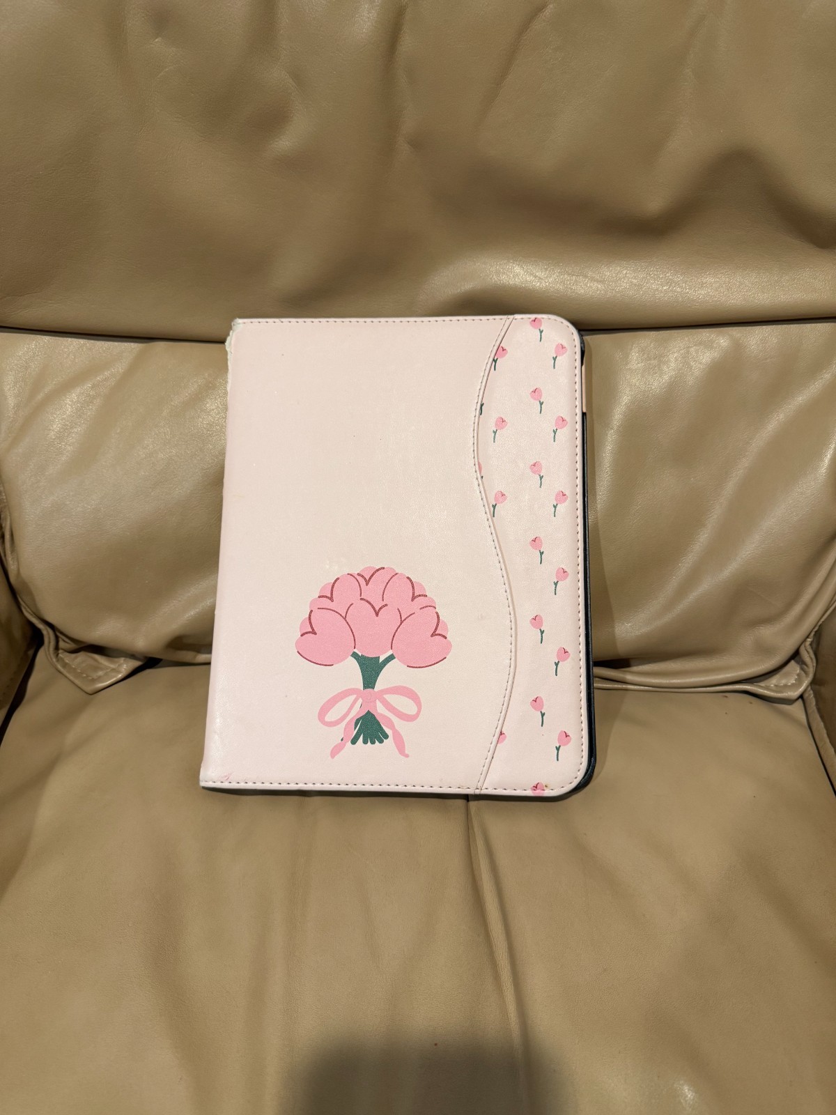 Ipad 10th generation Case With bluetooth keyboard Pink case Flowers
