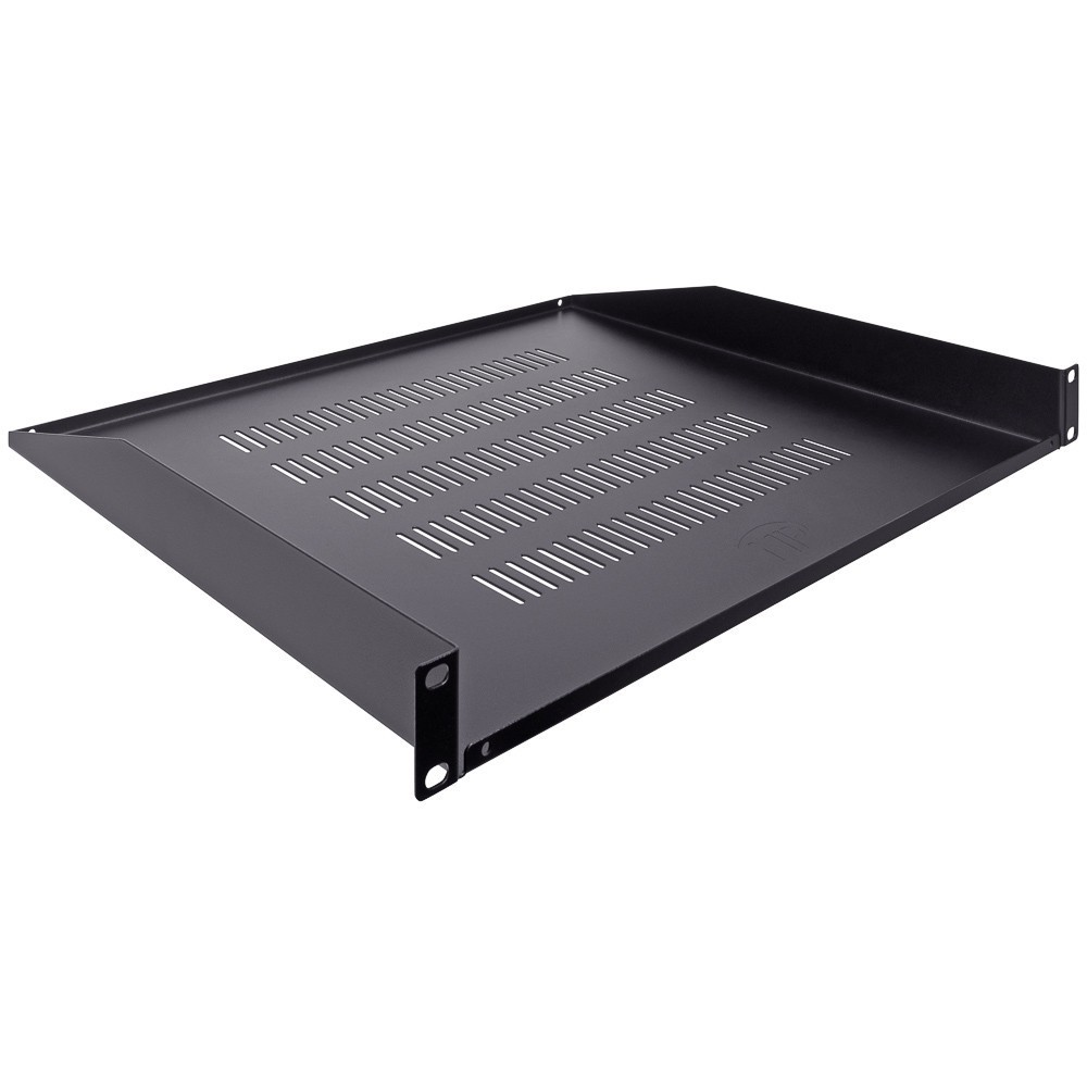 NavePoint 1U Vented Cantilever Rack Shelf 14" Deep with Lip (C4/5.5)