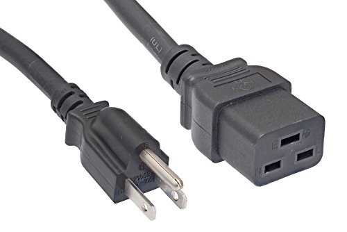 Cablelera North American Power Cord Extension, Nema 5-15P To C19, 6', 