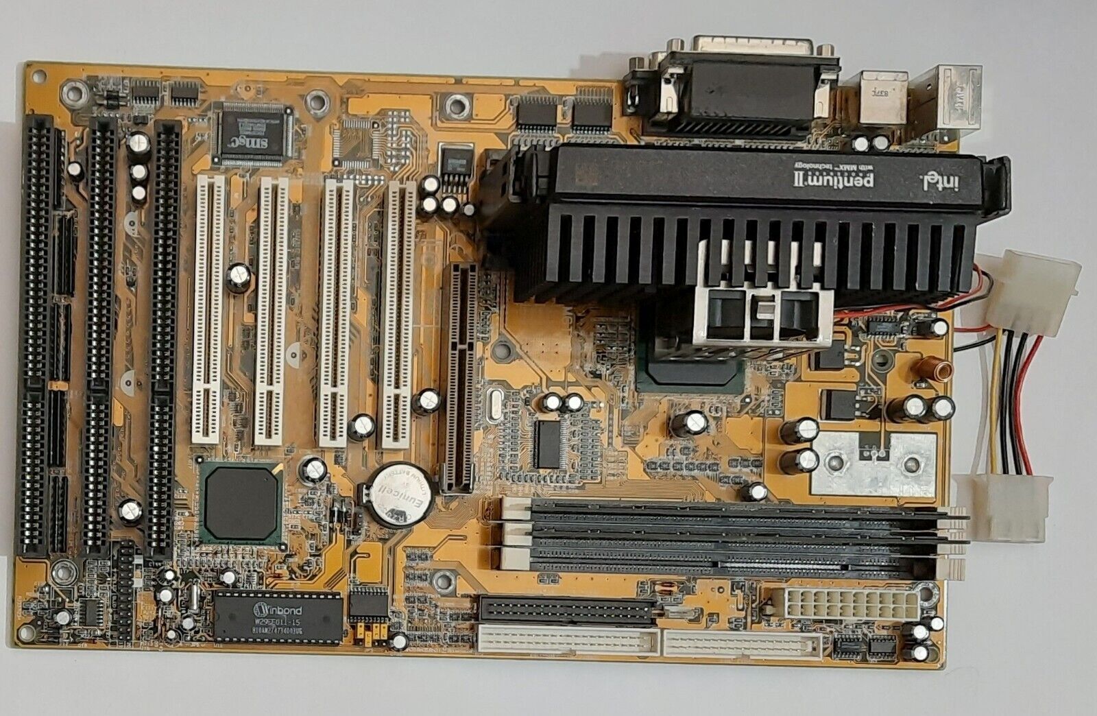Biostar M6TLC Slot 1 ISA Retro Motherboard + Intel Pentium II 333MHz + 128MB RAM
