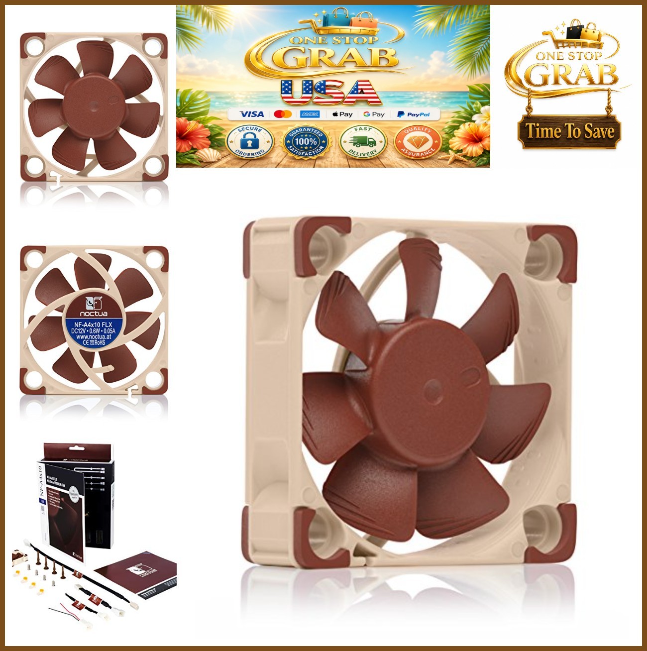 40mm Quiet Computer Case Fan 12V 3 Pin 4500 RPM Ultra Low Noise Replacement 4cm
